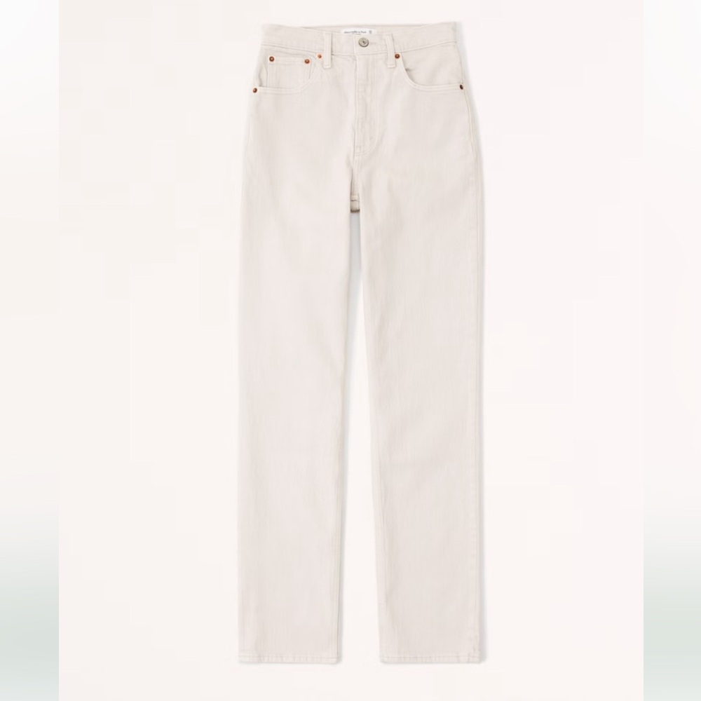 NWT Abercrombie & Fitch Curve Love Ultra High Rise 90s Straight Jean